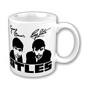 Beatles Fab Four Portraits and Signatures Mug